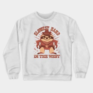 Funny Sloth Cowboy Crewneck Sweatshirt